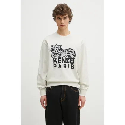 Zdjęcie Kenzo bluza bawełniana męska kolor szary z aplikacją FF55SW2634MF.93