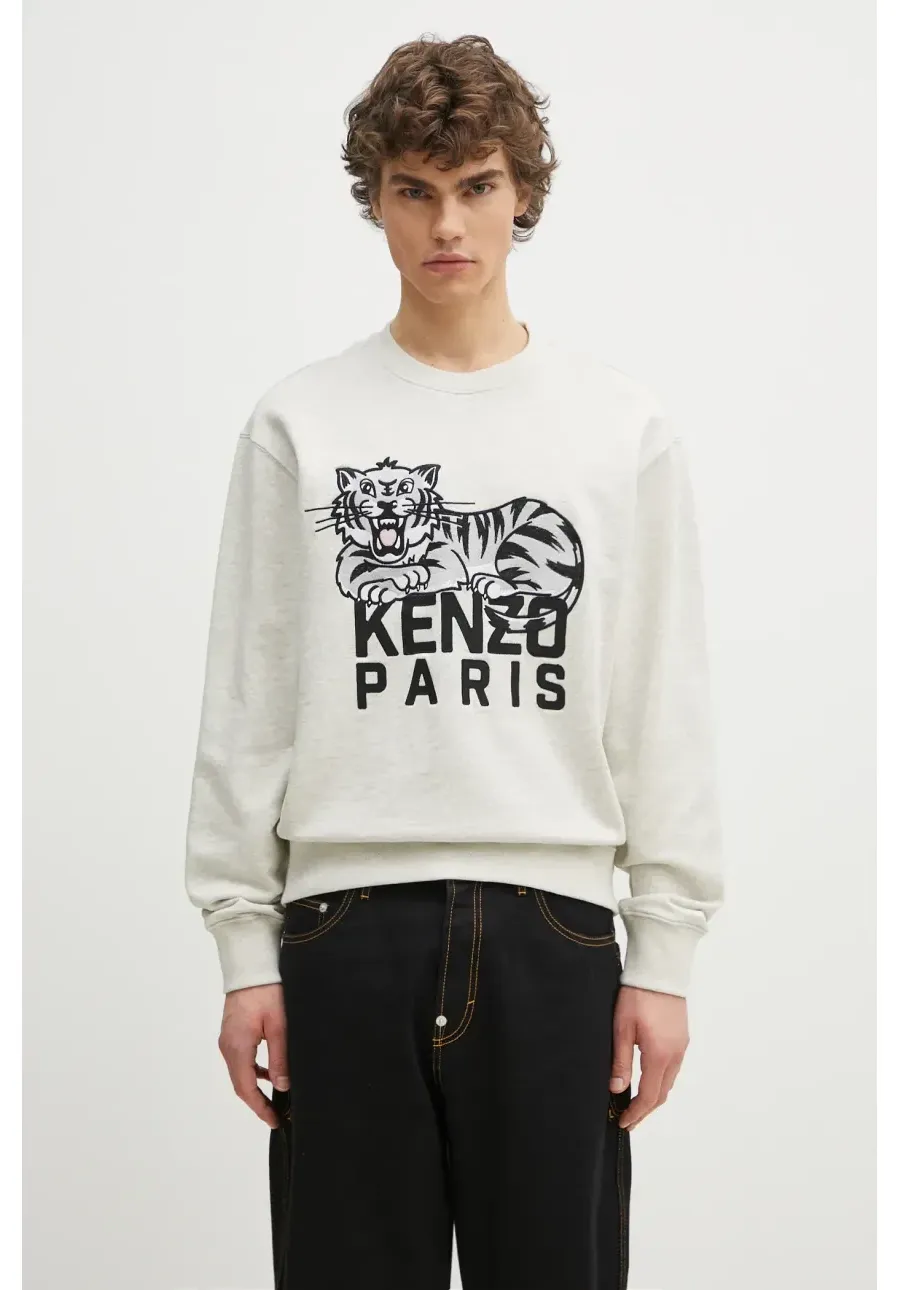 obrazek 1 Kenzo bluza bawełniana męska kolor szary z aplikacją FF55SW2634MF.93