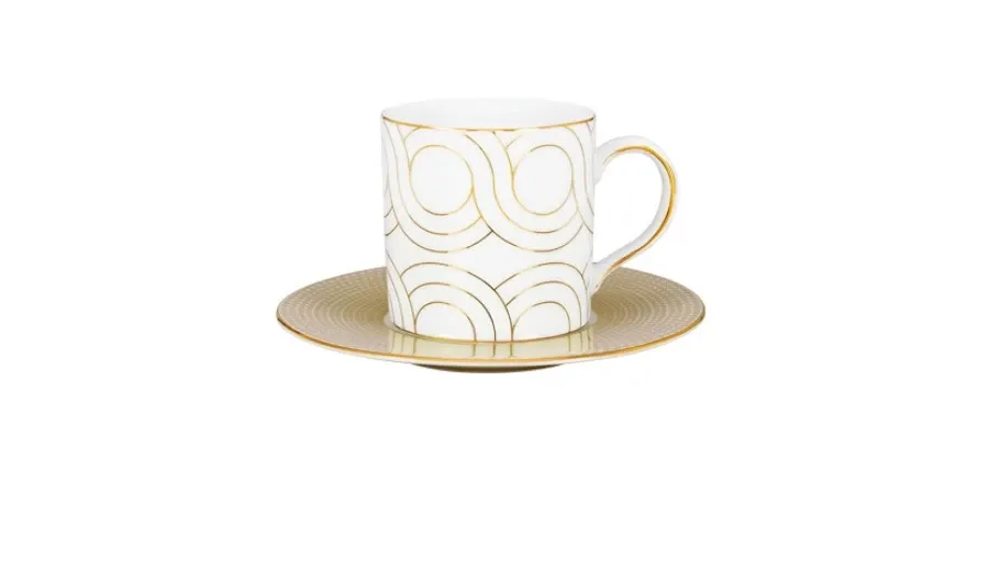 obrazek 2 Oryginalny porcelanowy komplet do kawy dla 6 osób - Porcel