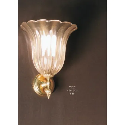 Zdjęcie Luksusowa lampa ścienna w stylu vetro di Murano - Il Paralume Marina