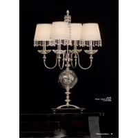 Zdjęcie Ekskluzywna lampa z czterema światłami ze spodkiem z kryształu Swarovskiego i kryształową kulą – Il Paralume Marina