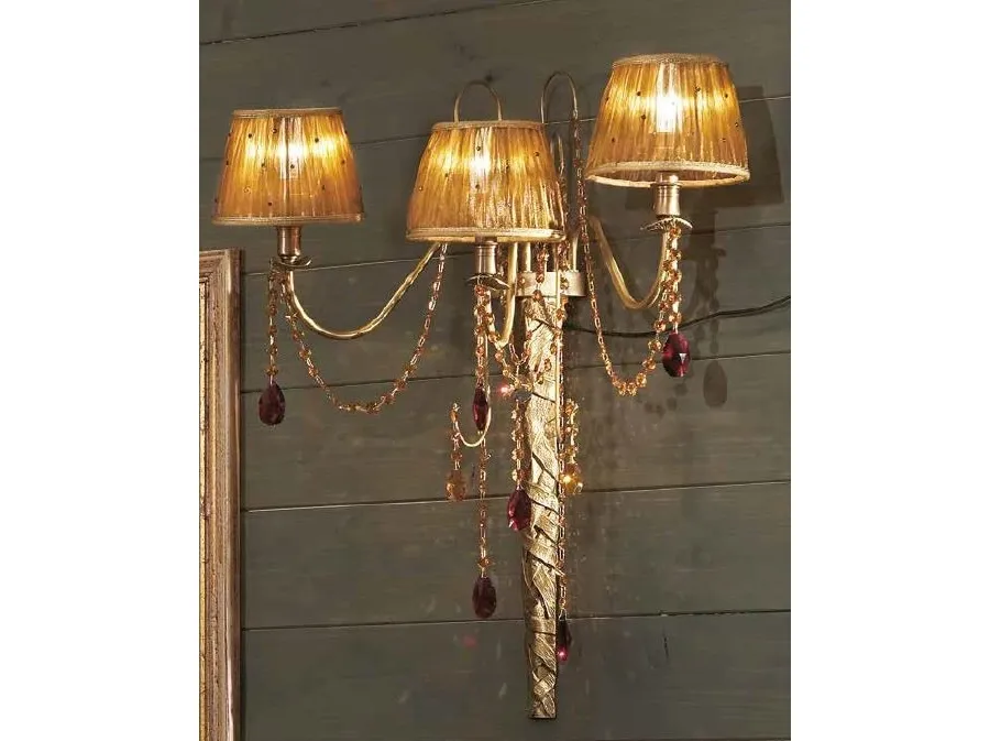 obrazek 1 Lampa ścienna z trzema światłami ze stożkowymi imperinami – Il Paralume Marina