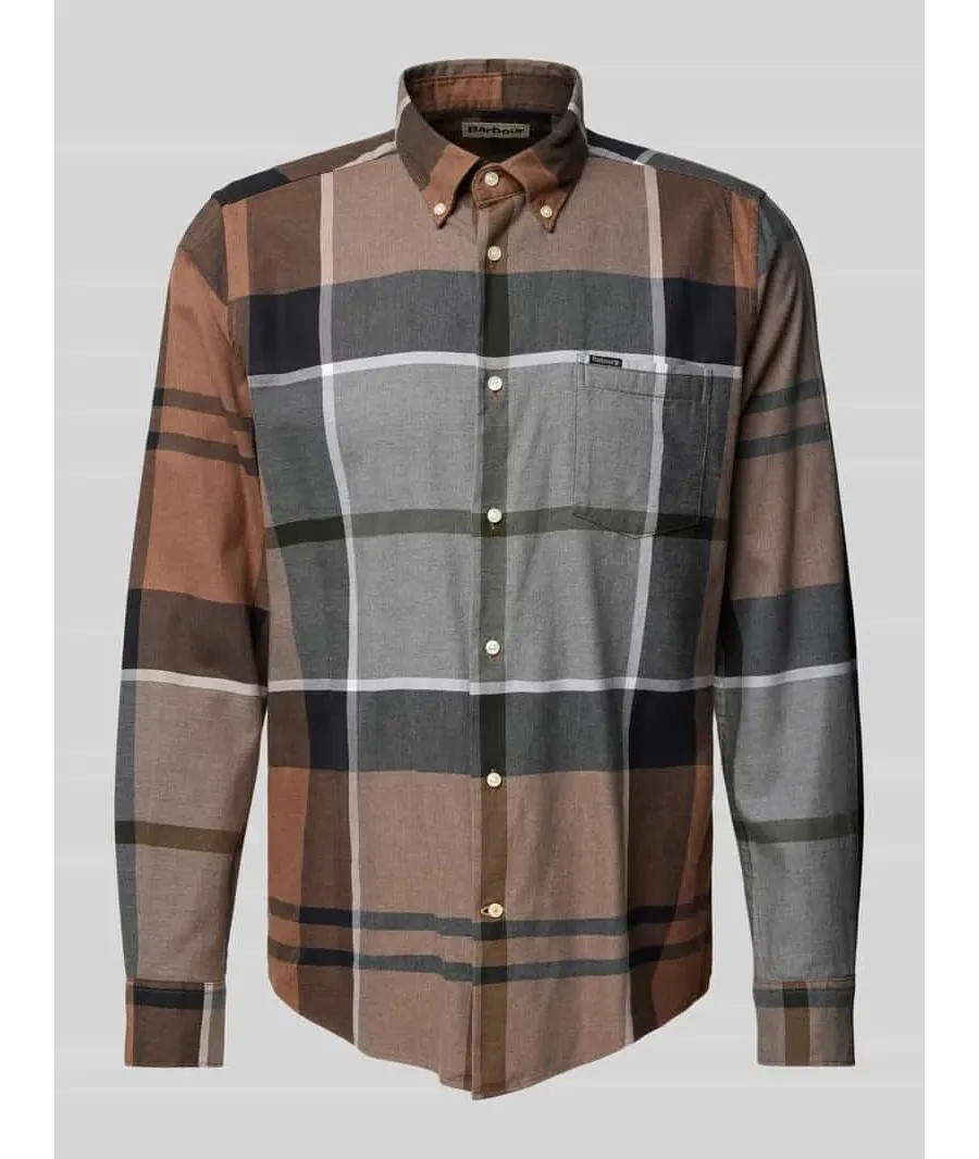 obrazek 1 Koszula casualowa o kroju tailored fit z kołnierzykiem typu button down model ‘Dunoon’