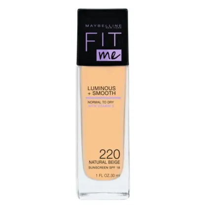 Zdjęcie Maybelline Fit Me Luminous & Smooth podkład do twarzy, 220 Natural Beige Natural Beige 30 ml