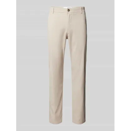 Zdjęcie Spodnie materiałowe o kroju slim fit z fakturowanym wzorem model ‘LUTON’