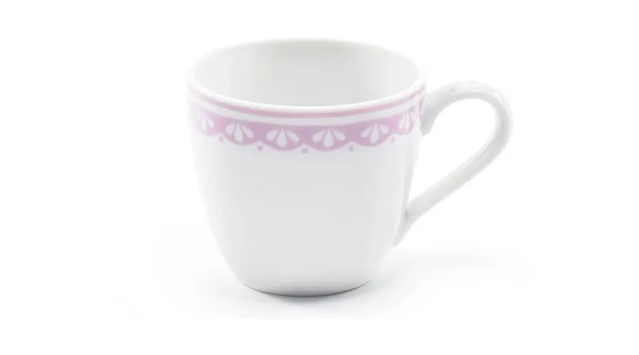 obrazek 1 Wyjątkowa filiżanka do espresso z porcelany z subtelnym różowym zdobieniem – Leander