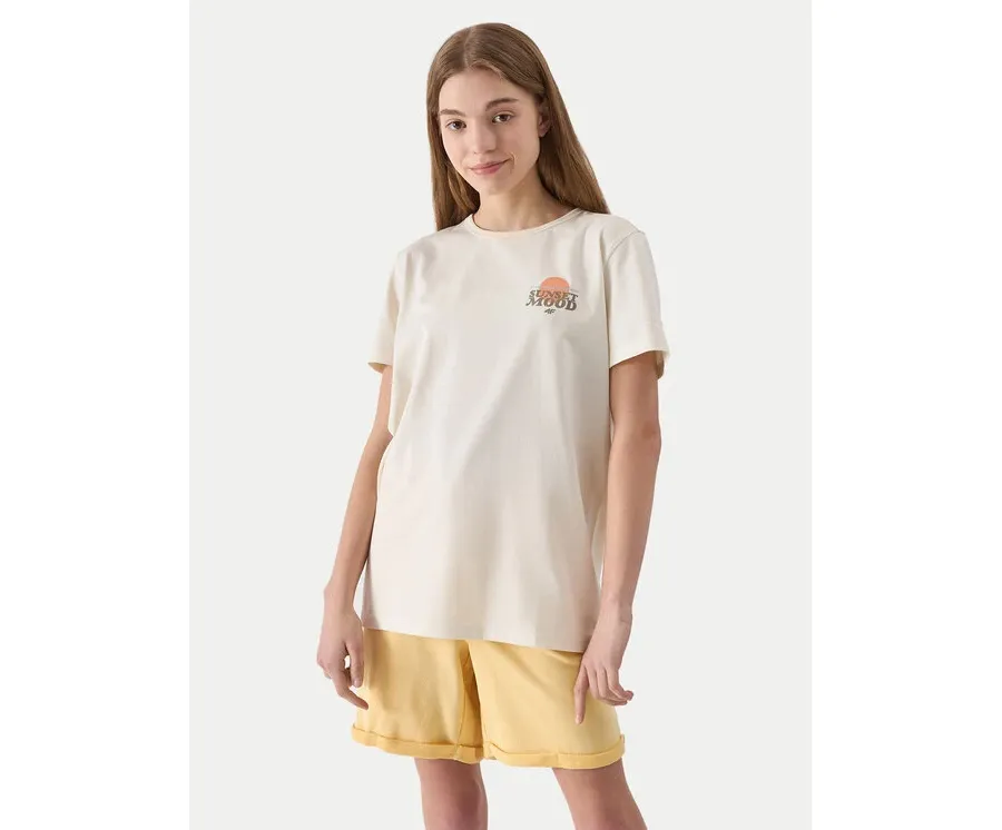 obrazek 1 4F Szorty sportowe 4FJWSS24TSHOM279 Żółty Regular Fit