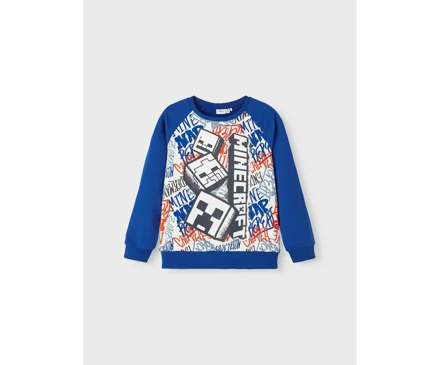 obrazek 1 NAME IT Bluza MINECRAFT 13221202 Niebieski Regular Fit