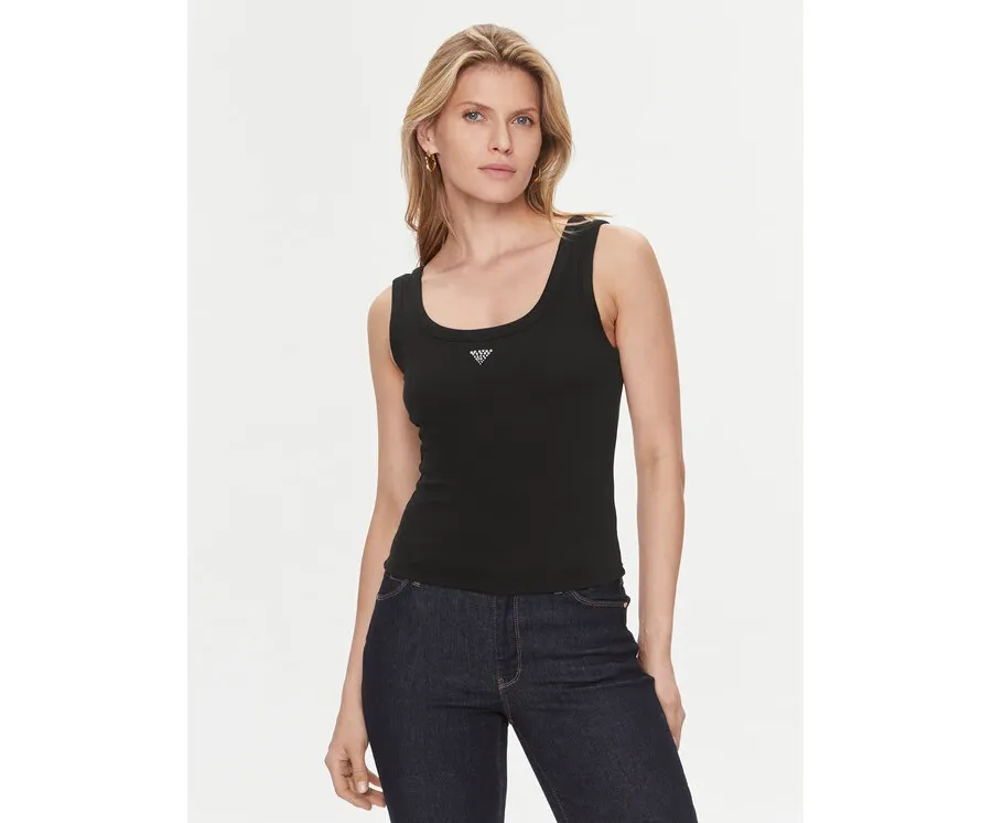 obrazek 1 Guess Top W3YP68 KA0H1 Czarny Regular Fit