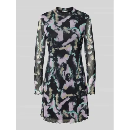 Zdjęcie Sukienka mini o kroju regular fit z siateczki z półgolfem