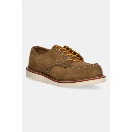 Zdjęcie Red Wing półbuty zamszowe Shop Moc Oxford męskie kolor zielony 3113