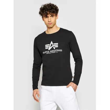 Zdjęcie Alpha Industries Longsleeve Basic T-Ls 100510 Czarny Standard Fit