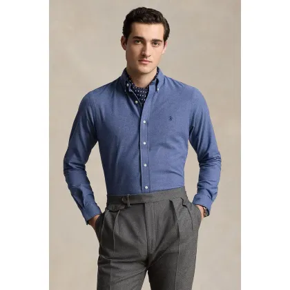 Zdjęcie Polo Ralph Lauren koszula męska kolor niebieski slim z kołnierzykiem button-down 710953354