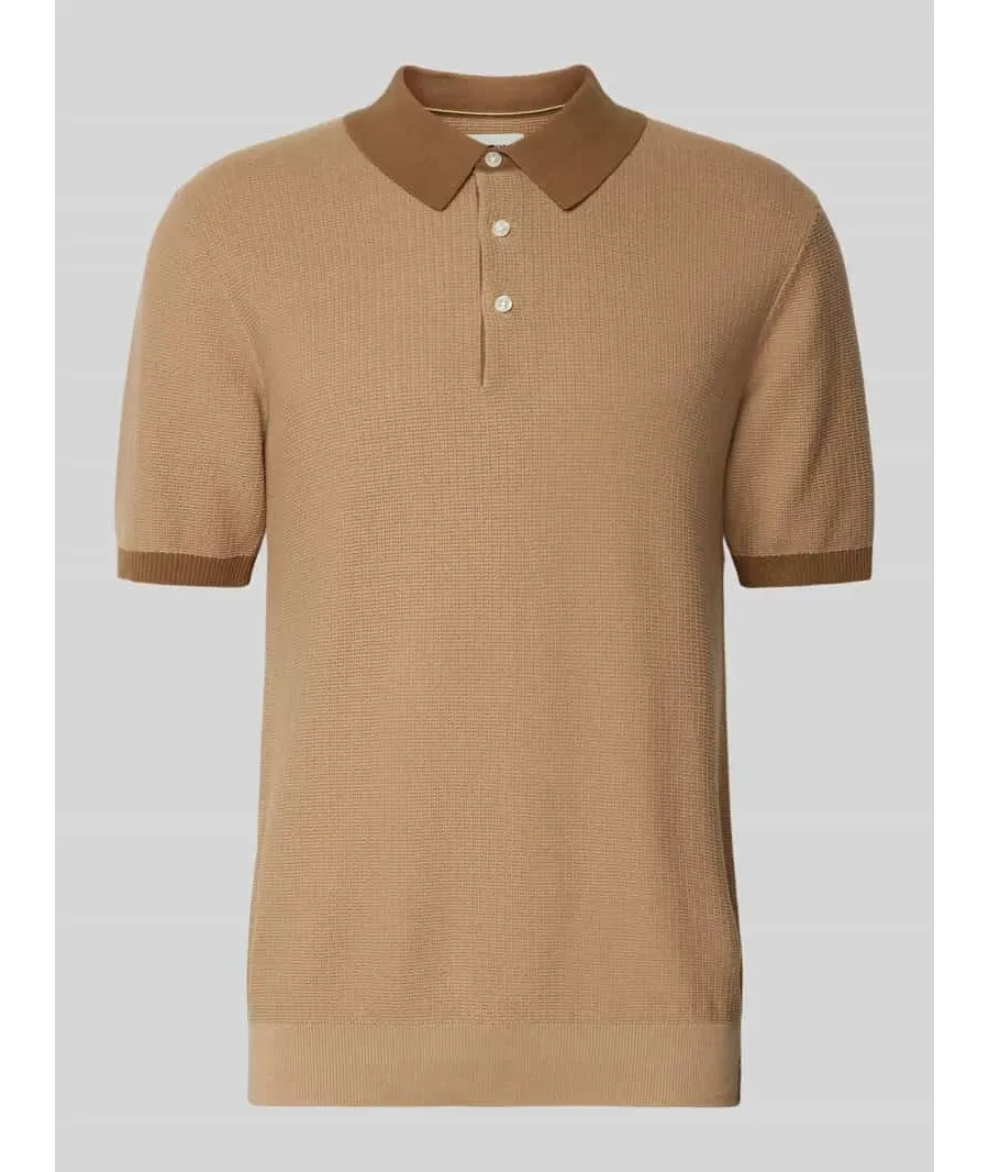 obrazek 1 Koszulka polo o kroju regular fit z fakturowanym wzorem