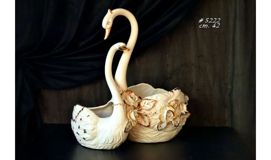 picture 1 Stylish swan figurines made of ceramic