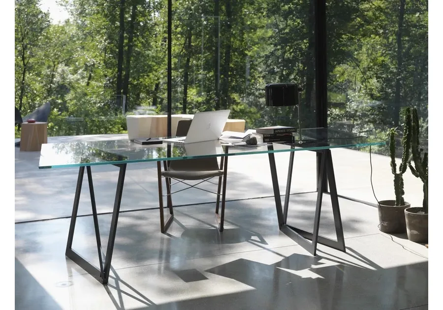 obrazek 7 Designerski Stół z Szklanym Blatem do Minimalistycznego Salonu - Casmania