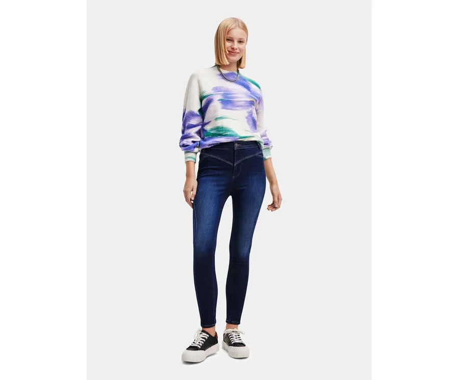 obrazek 1 Desigual Jeansy 23WWDD44 Niebieski Slim Fit