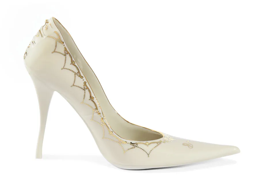 obrazek 3 Stylowy but damski z porcelany z kolekcji Ivory wedding sonata – Leander