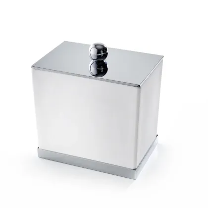 Zdjęcie Elegancki biały pojemnik na bawełniane waciki do wyjątkowej łazienki – 3SC