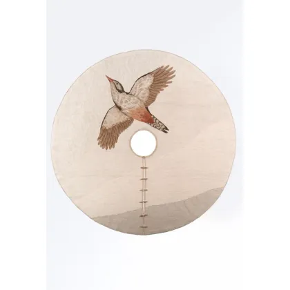 Picture Round carpet with a migrating bird - MIGRATION PETTIROSSO
