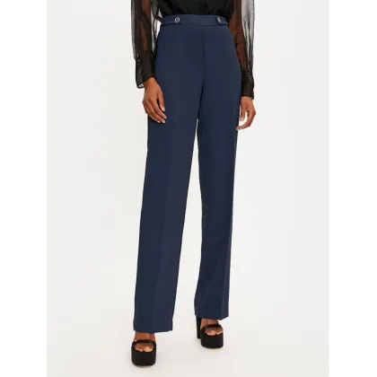 Zdjęcie TWINSET Spodnie materiałowe 242TP2351 Granatowy Straight Leg