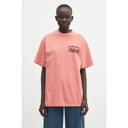 Zdjęcie Aries t-shirt bawełniany Aged Ancient Temple SS Tee kolor pomarańczowy z nadrukiem AR6003103