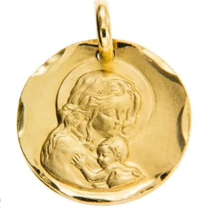 Zdjęcie Medalik Madonna z Dzieciątkiem śr. 13mm.