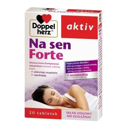 Zdjęcie Doppelherz Aktiv Na Sen Forte, Suplement diety poprawiający jakość snu, Tabletki DOPPELHERZ