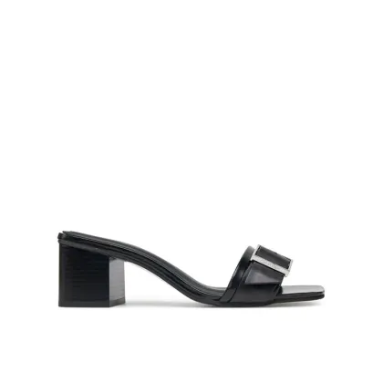 Zdjęcie Calvin Klein Klapki Heel Mule 50 W/Buckle - Lth HW0HW02478 Czarny