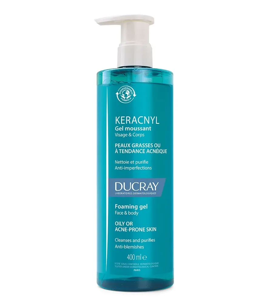 obrazek 1 Ducray Keracnyl Żel do mycia twarzy i ciała 400 ml