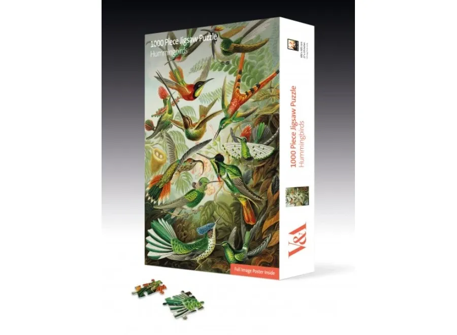 obrazek 2 Puzzle dla dorosłych V&A: Kolibry - Flame Tree Publishing