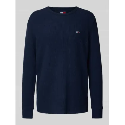 Zdjęcie Bluzka o kroju slim fit z długim rękawem i wyhaftowanym logo