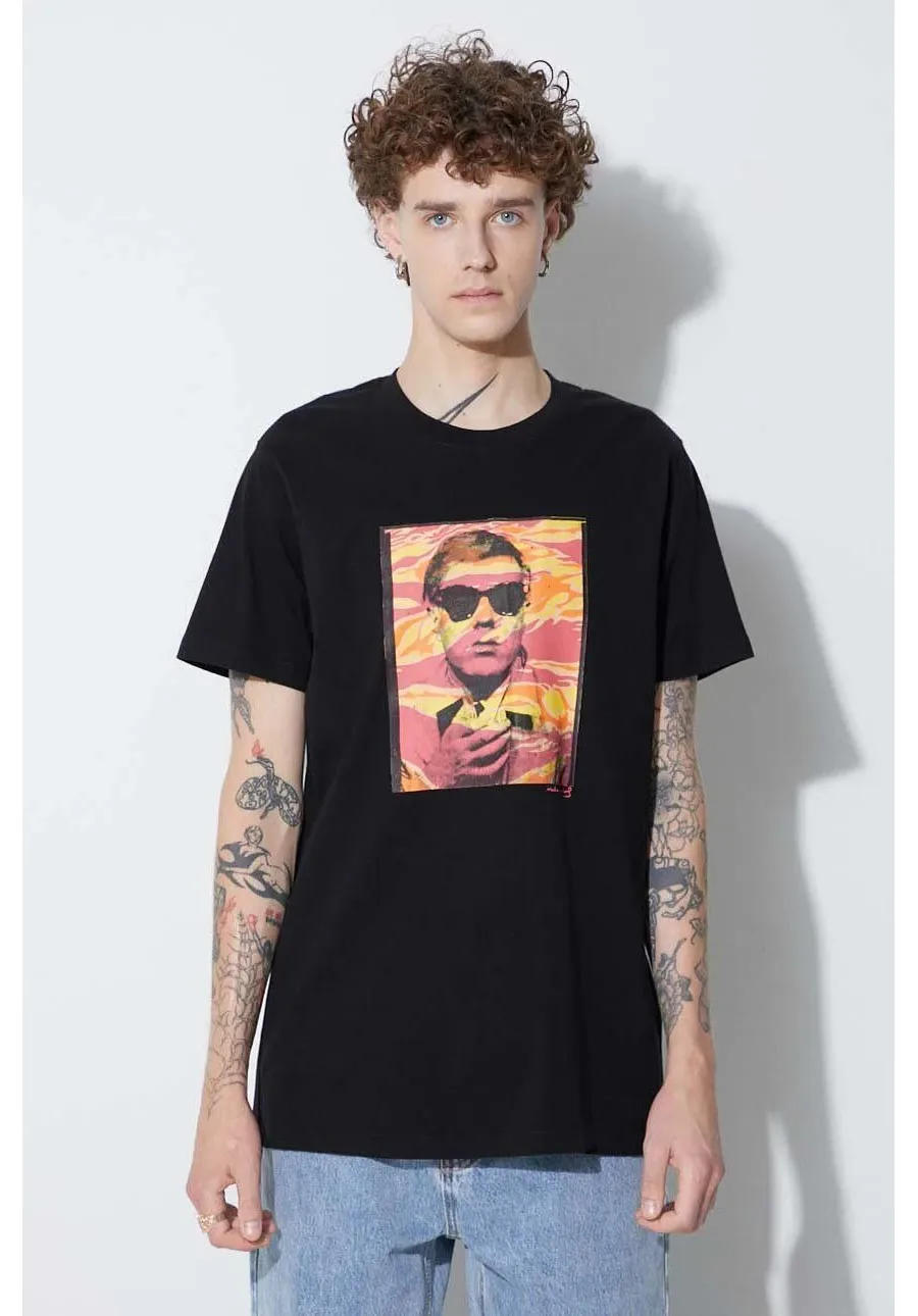 obrazek 1 Maharishi t-shirt bawełniany Warhol Polaroid Portrait T-Shirt OCJ kolor czarny z nadrukiem 9711.BLACK-BLACK