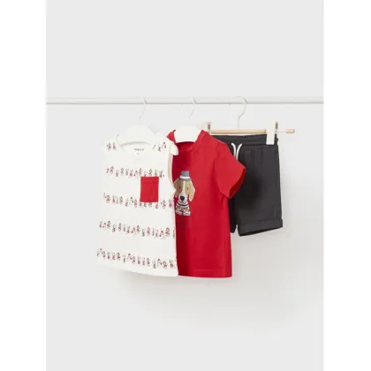 Zdjęcie Mayoral Komplet t-shirt, top i spodenki 1644 Kolorowy Regular Fit