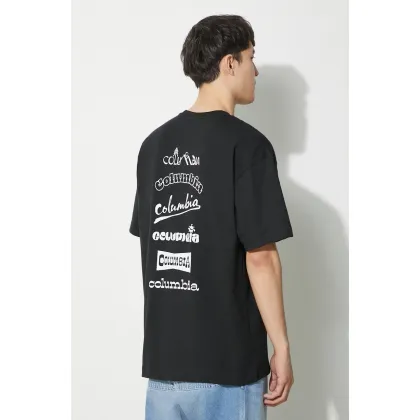 Zdjęcie Columbia t-shirt Burnt Lake męski kolor czarny z nadrukiem 2071711