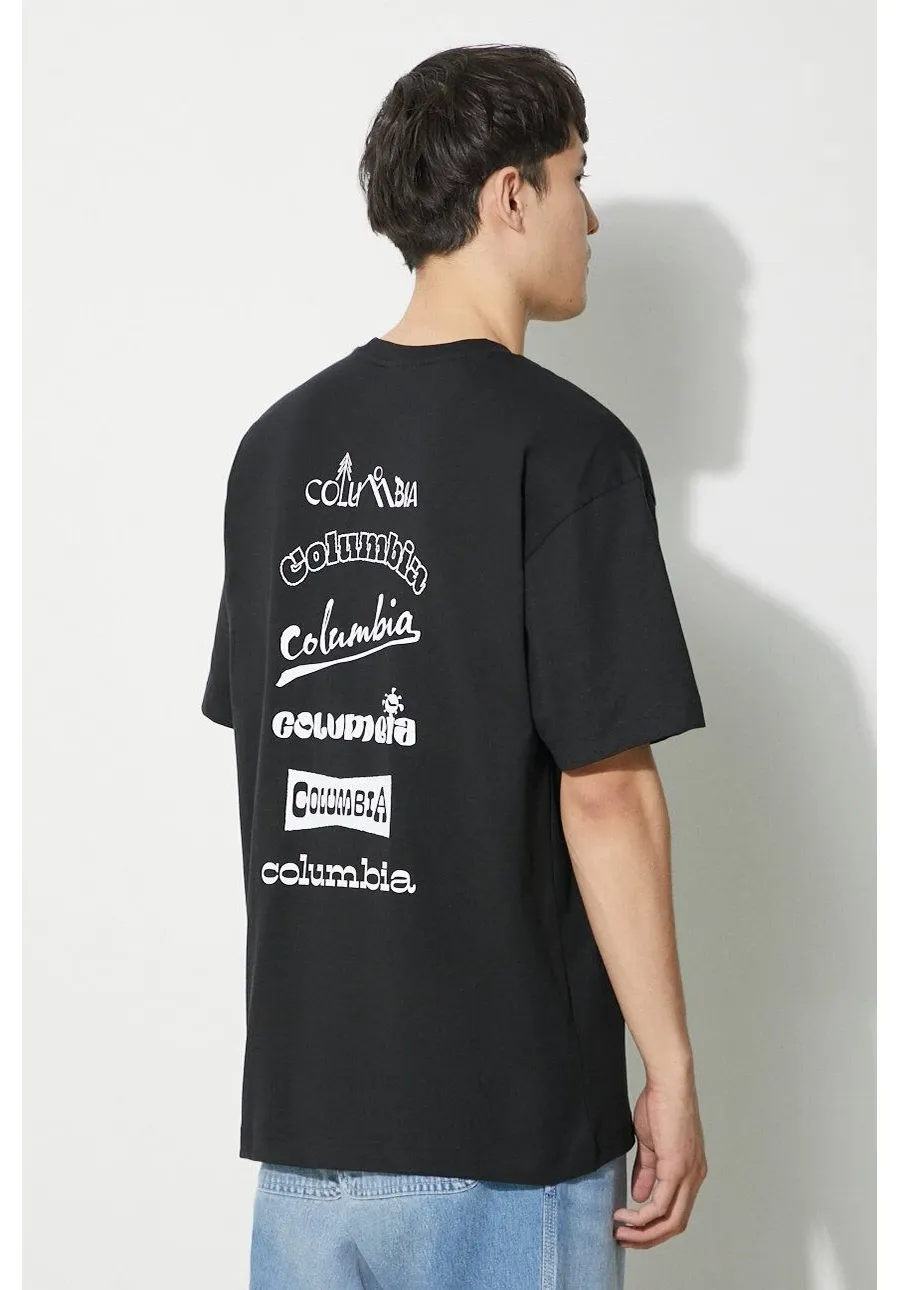 obrazek 1 Columbia t-shirt Burnt Lake męski kolor czarny z nadrukiem 2071711