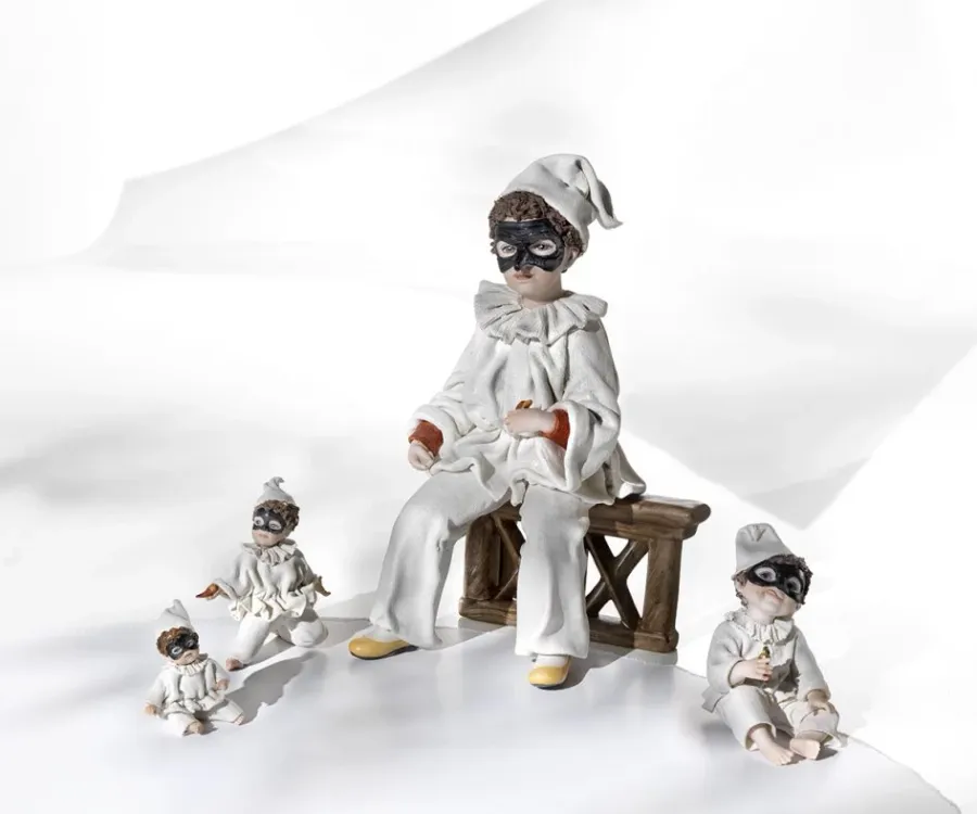 obrazek 2 Ekskluzywna porcelanowa figurka Pulcinella - Sibania
