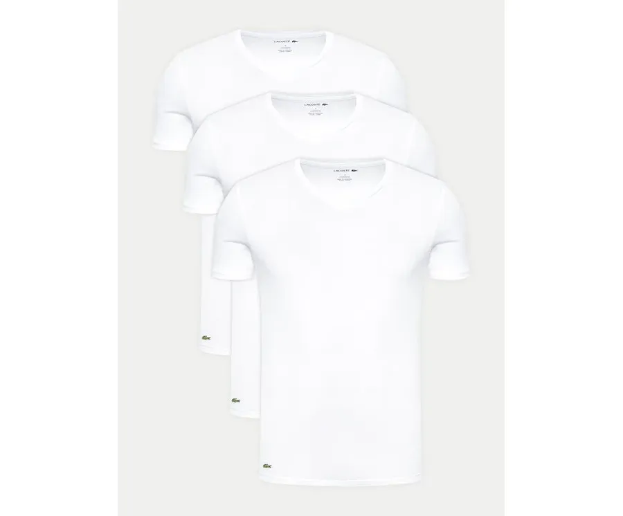 obrazek 1 Lacoste Komplet 3 t-shirtów TH3374 Biały Slim Fit