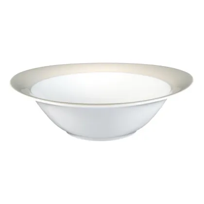 Zdjęcie Duża okrągła porcelanowa miska 28 cm w kolorze wanilii - Seltmann Weiden