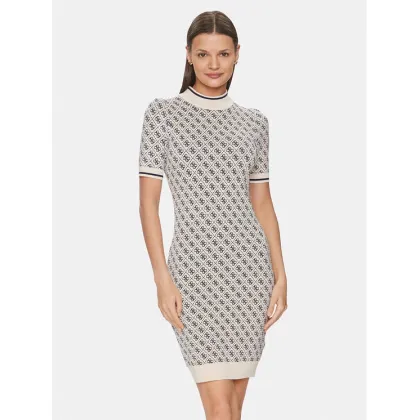 Zdjęcie Guess Sukienka codzienna W3YK39 Z37K0 Écru Bodycon Fit