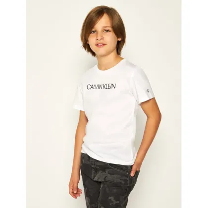 Zdjęcie Calvin Klein Jeans T-Shirt Institutional SS IB0IB00347 Biały Regular Fit