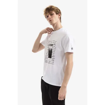 Zdjęcie Neil Barett t-shirt bawełniany Festival kolor biały z nadrukiem BJT063S.S544S.3154-White