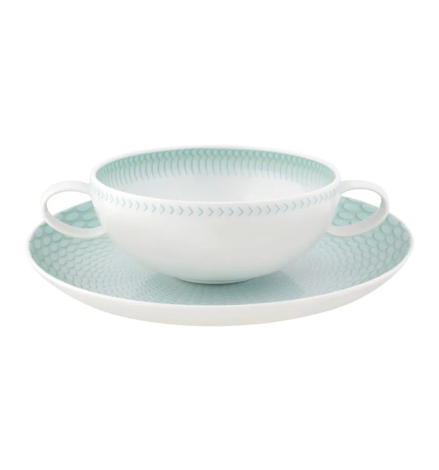 obrazek 1 Porcelanowa filiżanka ze spodkiem z kolekcji Venezia z bogatym rzeźbiarskim zdobieniem - Vista Alegre