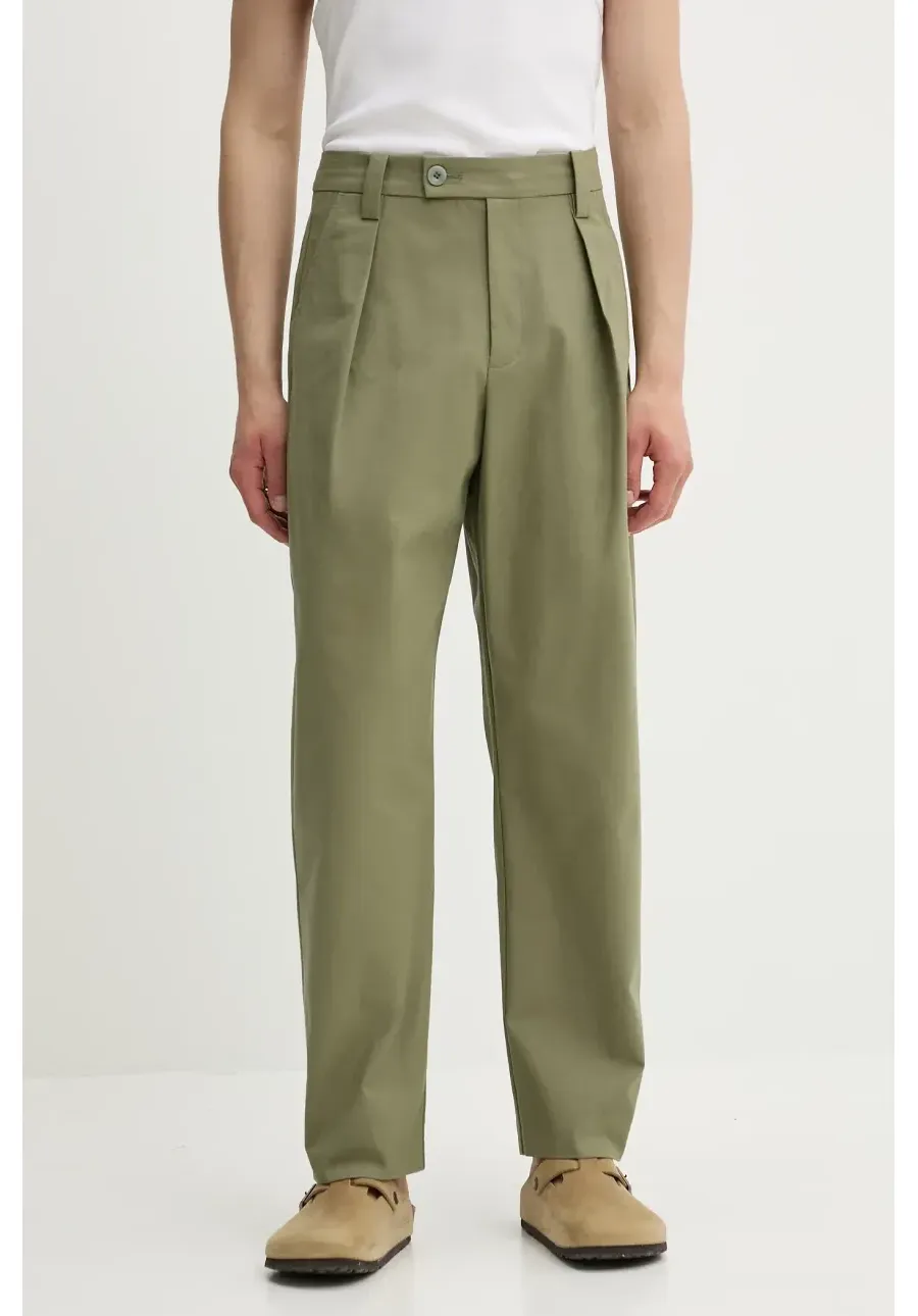 obrazek 1 A.P.C. spodnie bawełniane pantalon renato męskie kolor zielony w fasonie chinos COHFU.H08428
