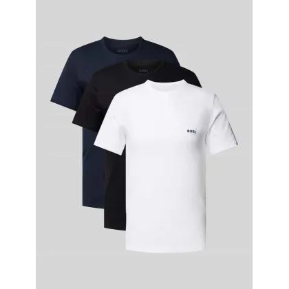 Zdjęcie T-shirt z wyhaftowanym logo w zestawie 3 szt.