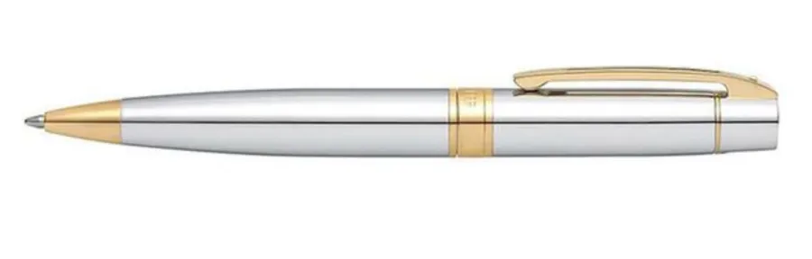 obrazek 4 Wyjątkowy długopis Sheaffer 300 Chrom z pozłacanymi elementami
