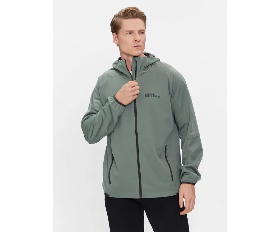 obrazek 1 Jack Wolfskin Kurtka softshell Feldberg Hoody 1306922 Zielony Regular Fit