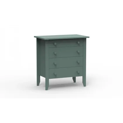 Zdjęcie Dziecięca komoda z czterema szufladami z naturalnego drewna - Mathy by Bols