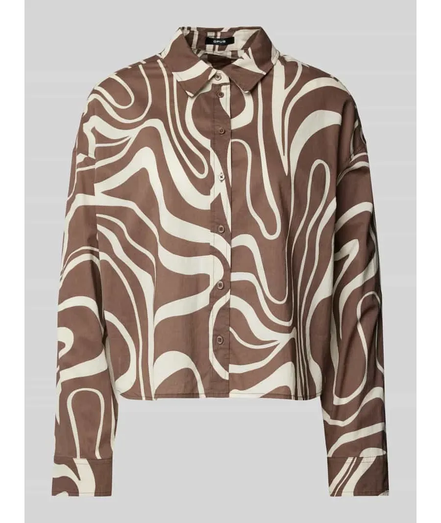 obrazek 1 Bluzka koszulowa z wykładanym kołnierzem model ‘Feneda’