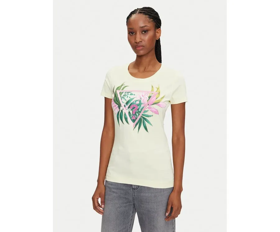 obrazek 1 Guess T-Shirt W5GI07 J1314 Żółty Regular Fit